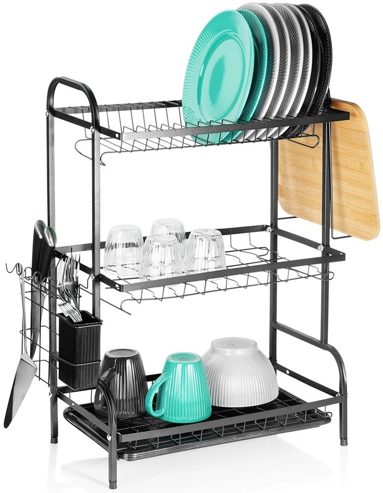 Vilde Dish drying rack metal black