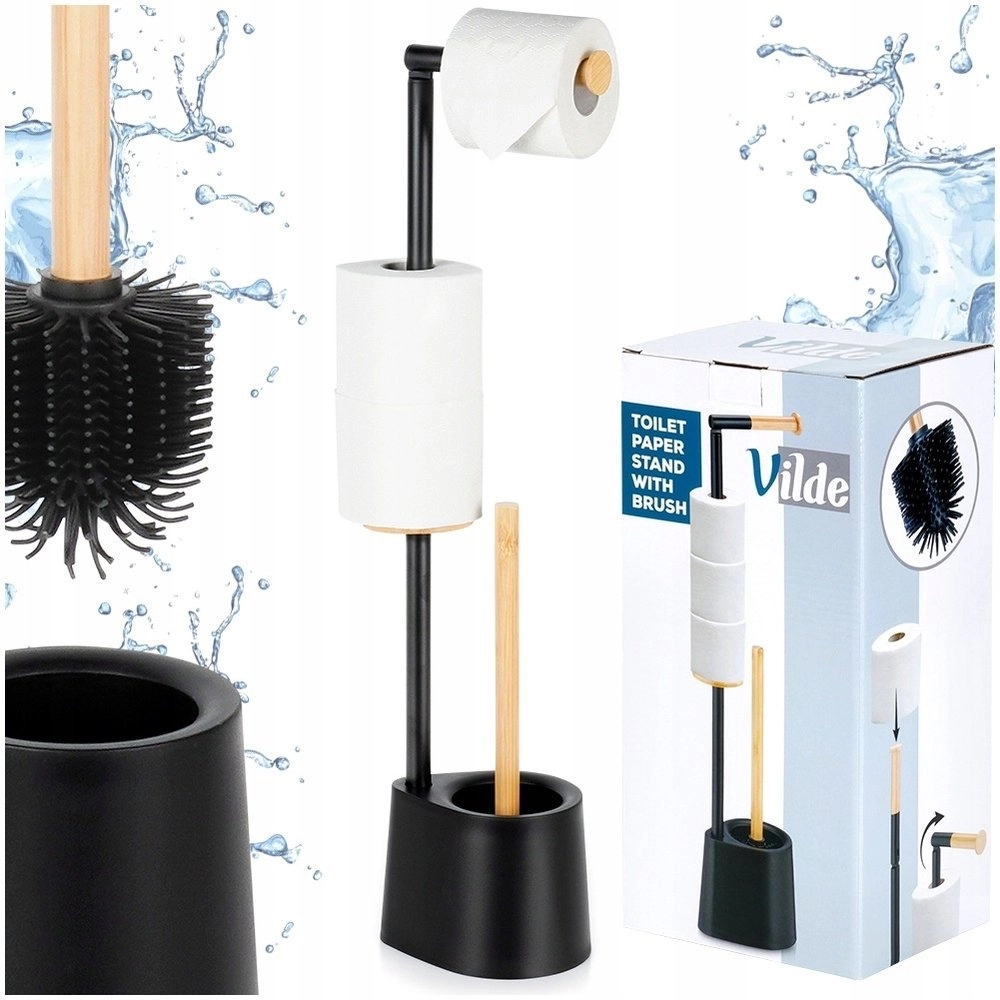 Vilde Toilet paper stand with brush
