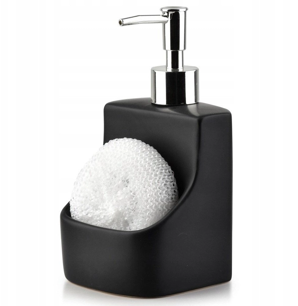 Dishwashing liquid dispenser with sponge container