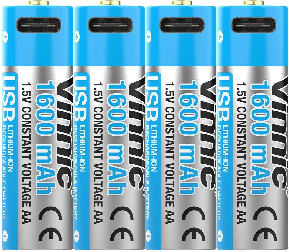 Vinnic Rechargeable akumulator AA USB Type-C