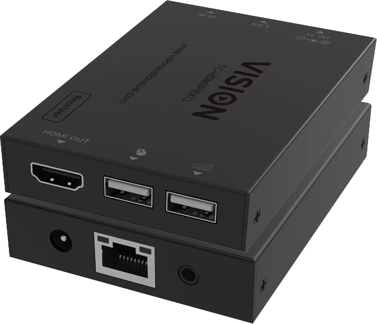 Vision HDMI-over-IP Receiver AV receiver Black