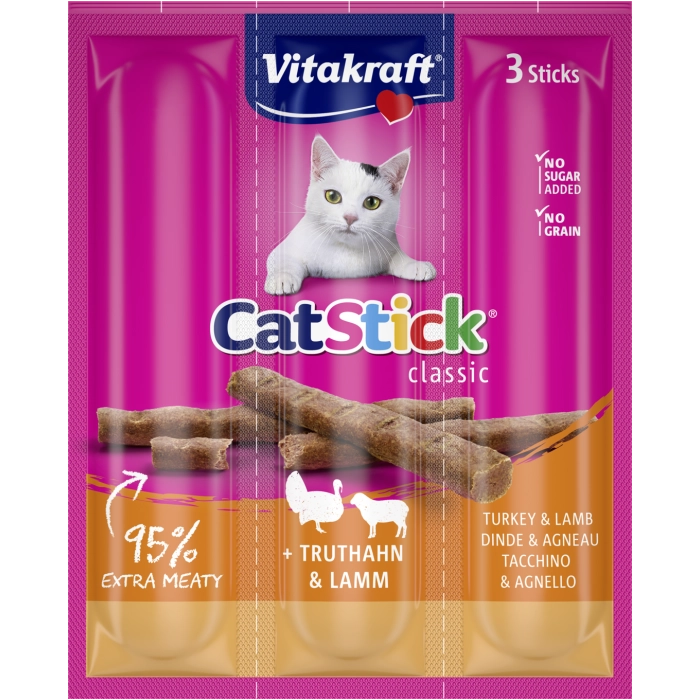 Vitakraft Cat Stick Snacks Lamb  Turkey