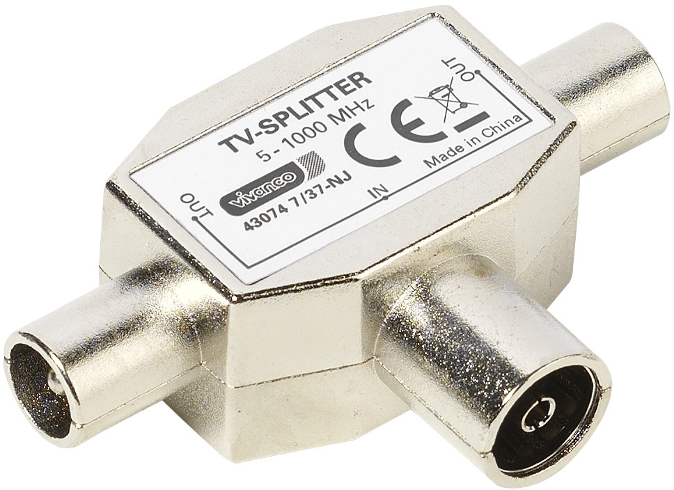 Vivanco antenna cable splitter TV VVANSHILD2M1F