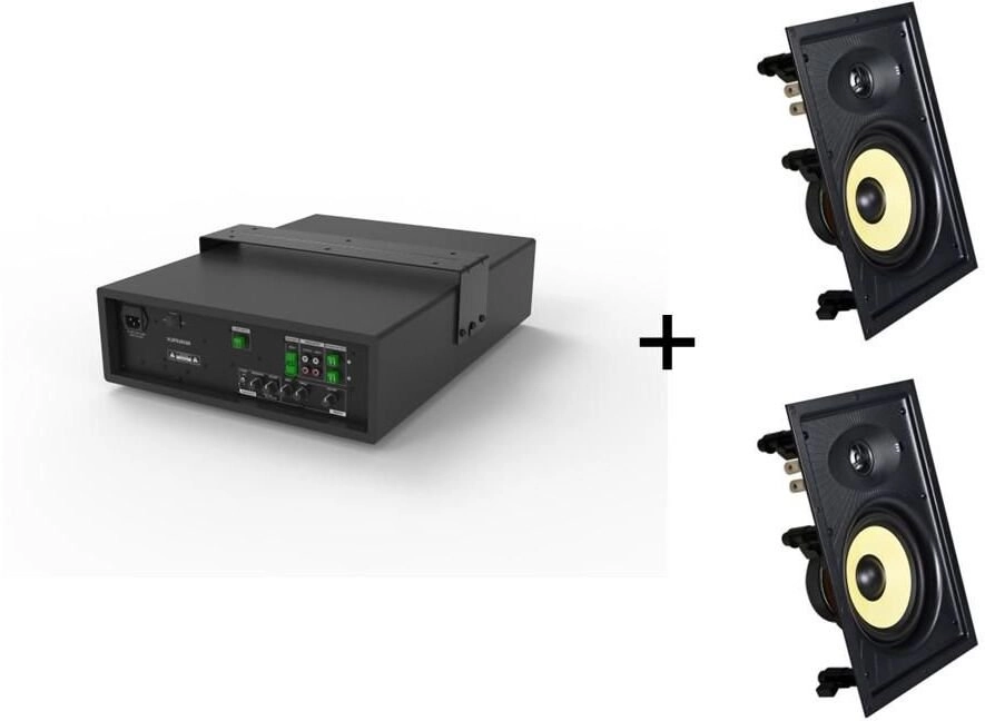 Vivolink Audiopack Subwoofer + 2 x premium in-wall speakers (Limited Bundle Pack Offer) Melns Vadu 110 W