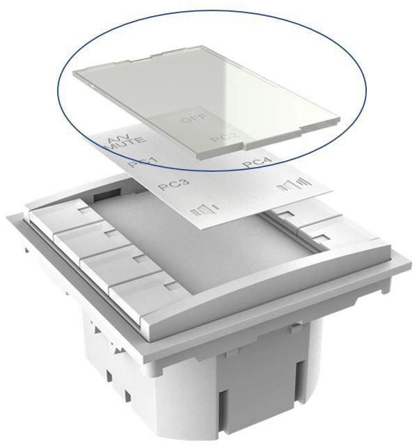VivoLink Vivolink VLCP8B-PLEXIGLASS panel przyciskowy Biały