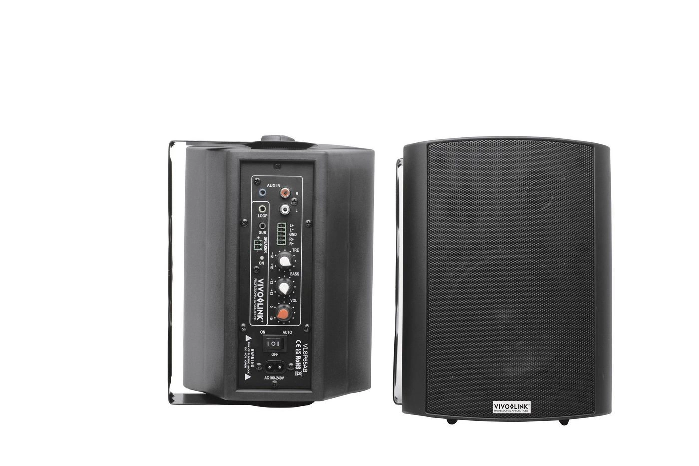 Vivolink VLSP65AB loudspeaker 2-way Black Wired