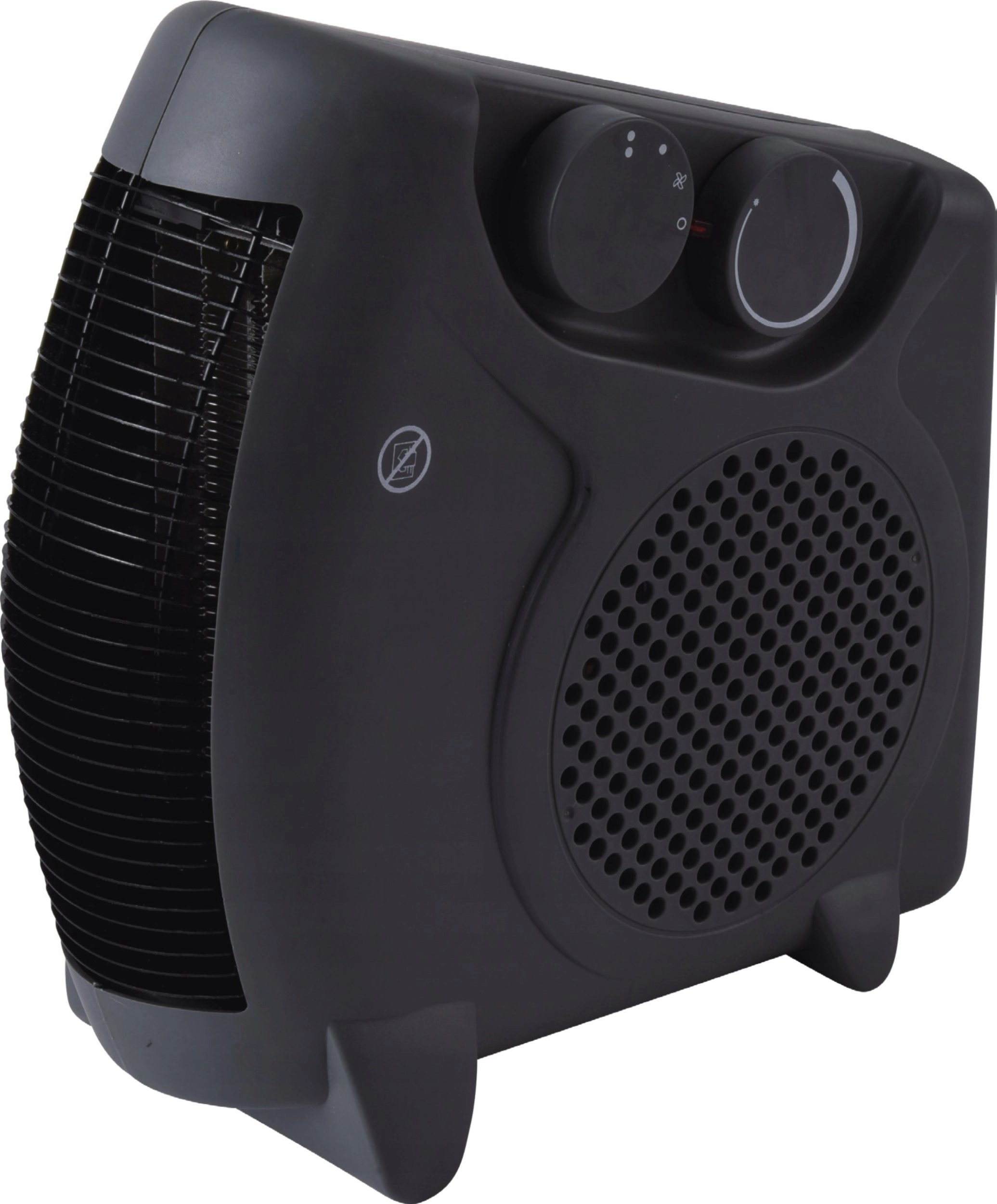 VOLTENO FLOOR-STANDING FAN HEATER 1000W/2000W BLACK