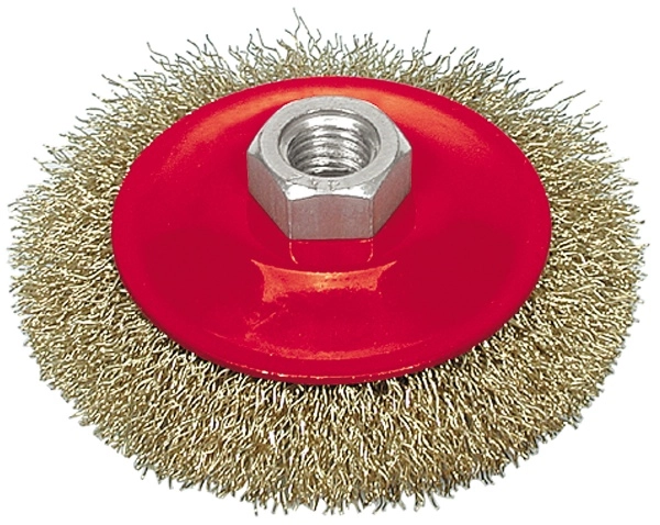 Vorel Disc brush with thread  crimped