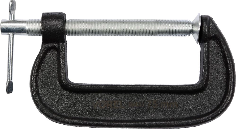 Vorel C-type screw clamp 75mm (38431)