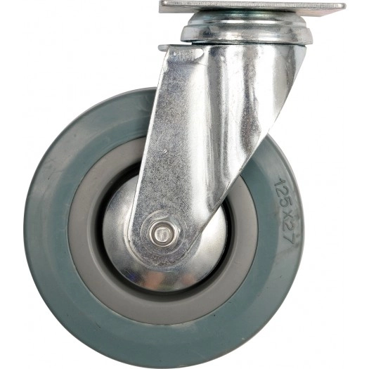 VOREL STEERING WHEEL GRAY RUBBER 75mm