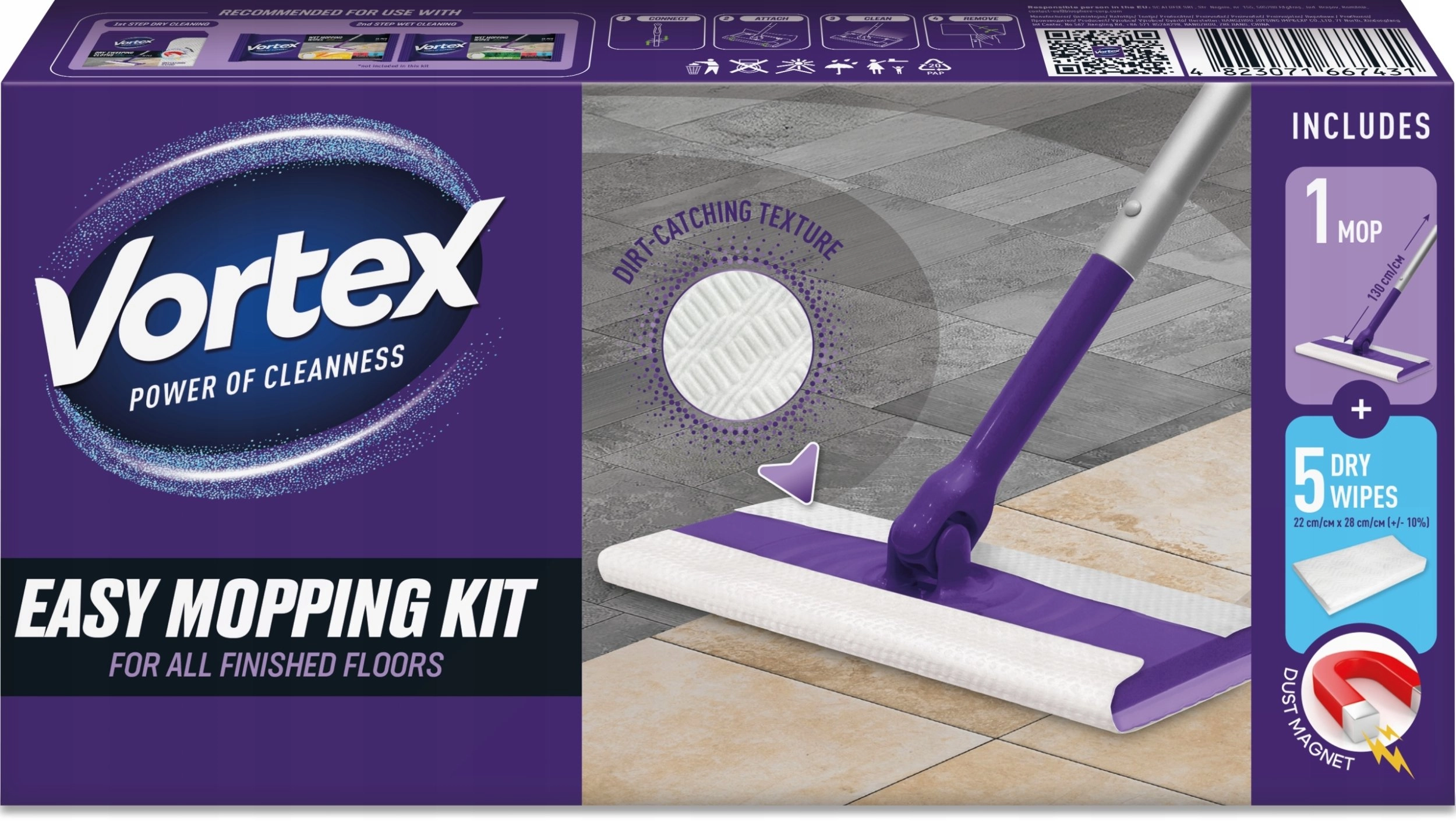 KIT MULTI SURFACE FLOOR CLEANER MOP+5DRY