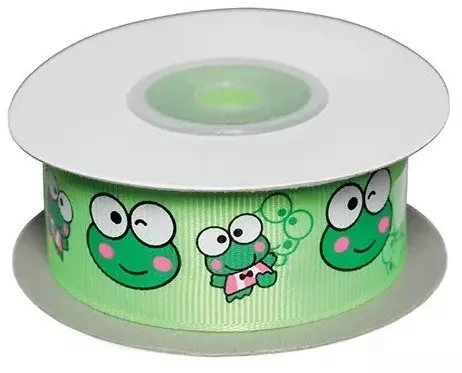 Decorative tape lime w/frogs 25mm 10m