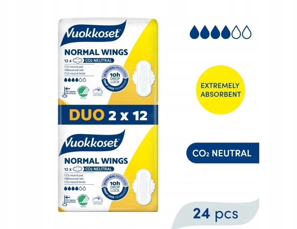 Vuokkoset NORMAL WINGS Sanitary pads with
