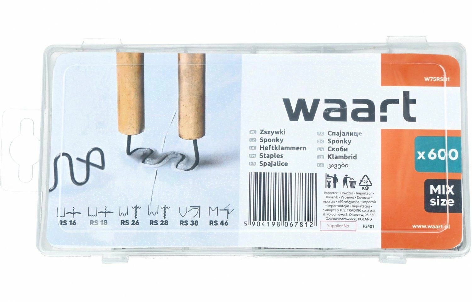 WAART ZSZYWKI DO PLASTIKU 600szt. aw_1117033