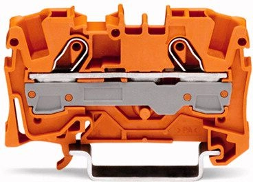 Wago 2-wire terminal block 6mm2 orange