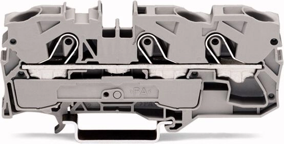 Wago 3-wire terminal block 10mm2 gray