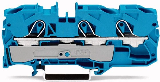 Wago 3-wire terminal block 10mm2 blue