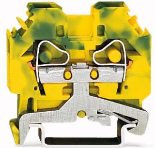 Wago Protective terminal block 6mm2 yellow-green