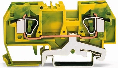 Wago 2-wire connector 6mm2 yellow-green (282-907)