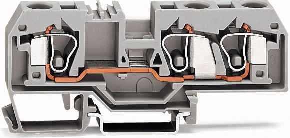 Wago 3-wire terminal block 10mm2 gray