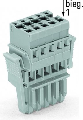 Wago X-COM socket  1-wire  5-pole  gray