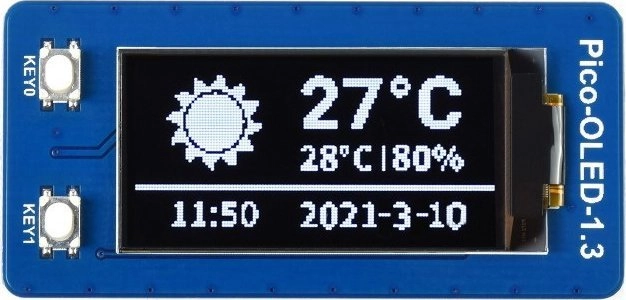 Waveshare Wyświetlacz OLED 1 3```````` 64x128px
