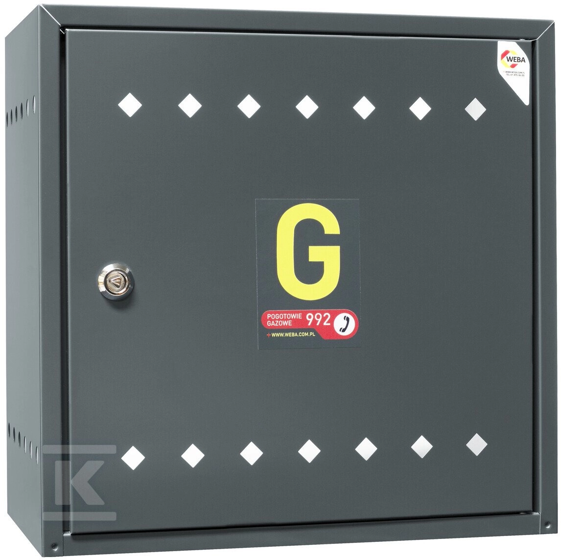 Weba Gas box 600x600x250 wall-mounted metal