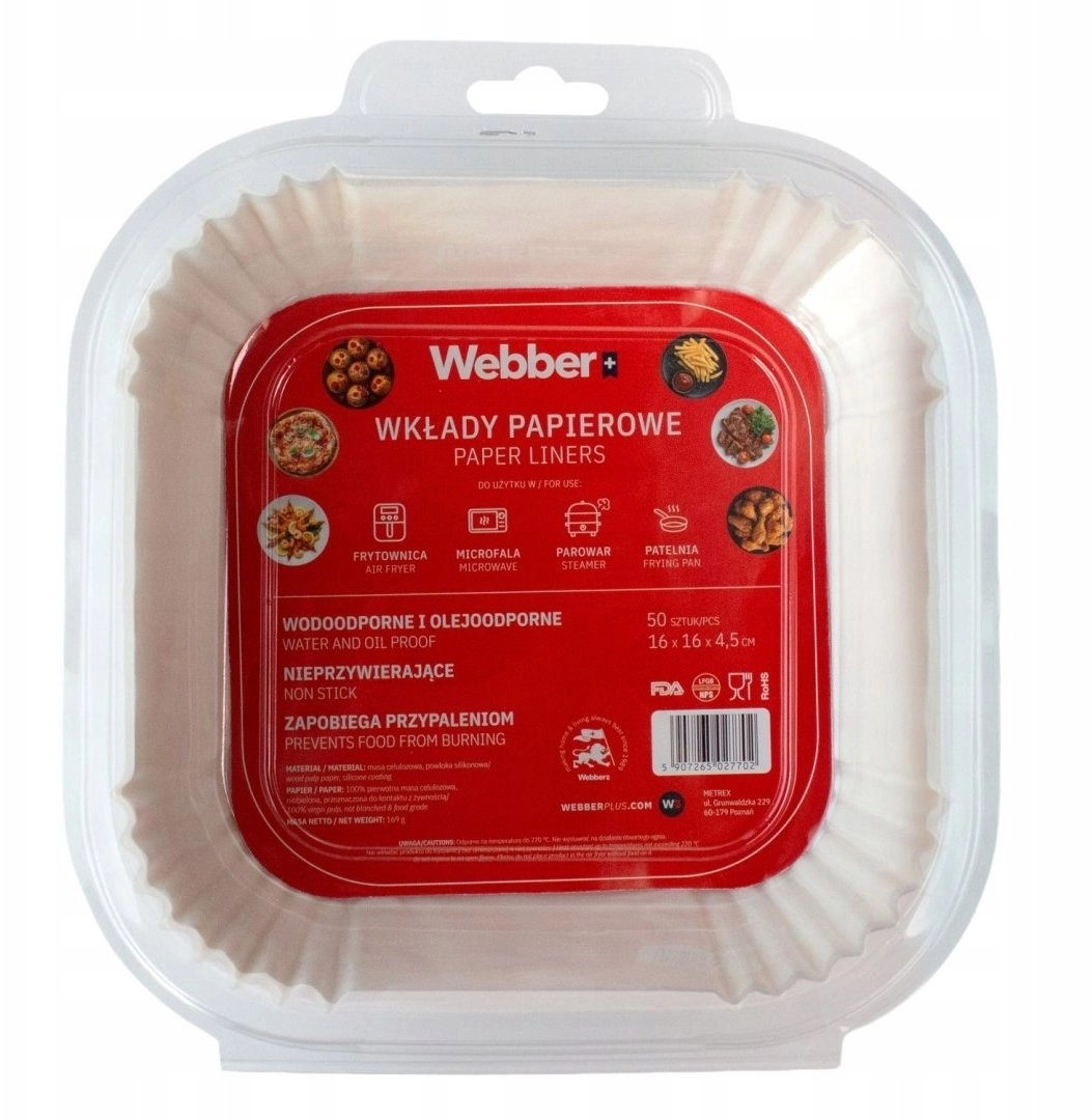 50X WKŁAD AIR FRYER PAPIER WKŁADY