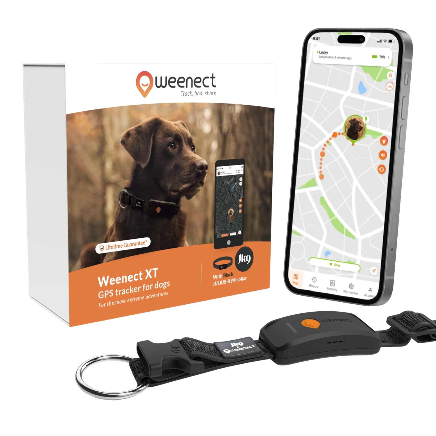 Weenect Dog XT Black Collar -