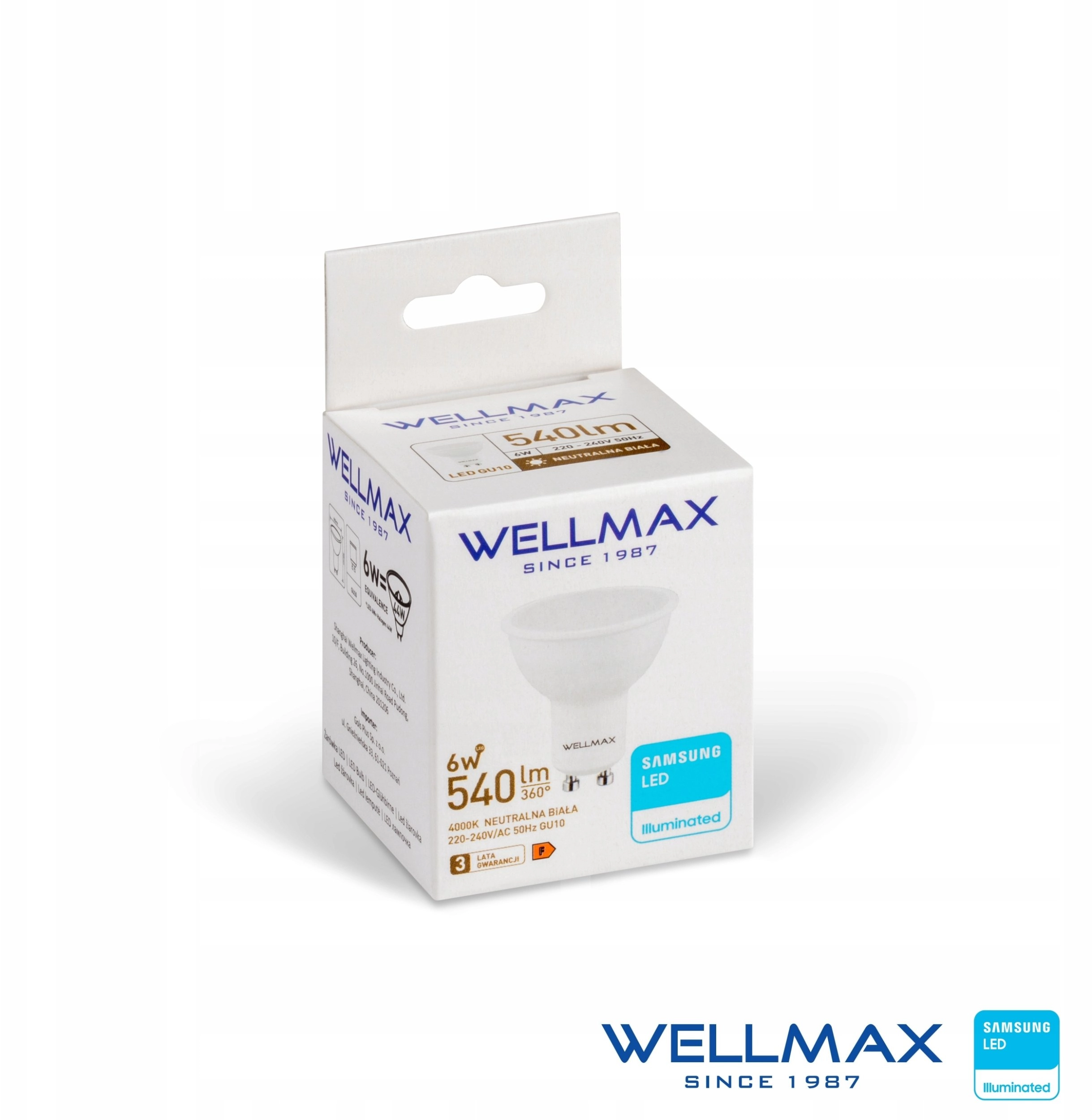 LED bulb 6W GU10 540 lm
