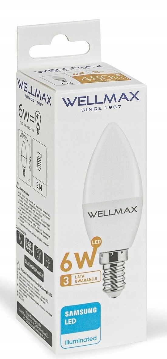 LED bulb 6W E14 Candle 540lm