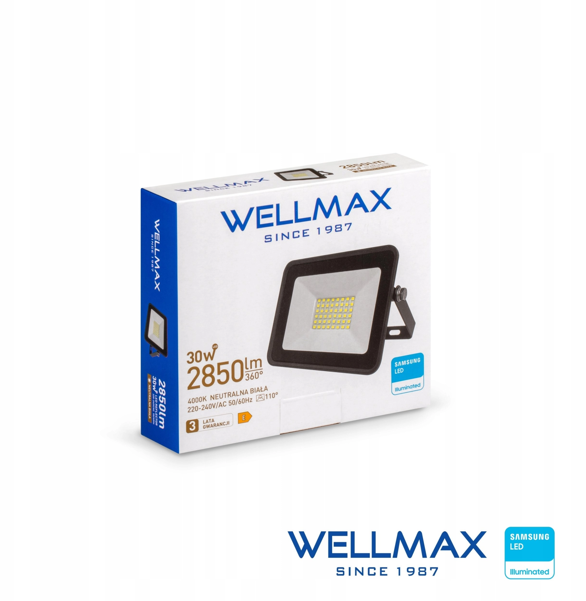 Wellmax floodlight LED floodlight 30W 95lm/W