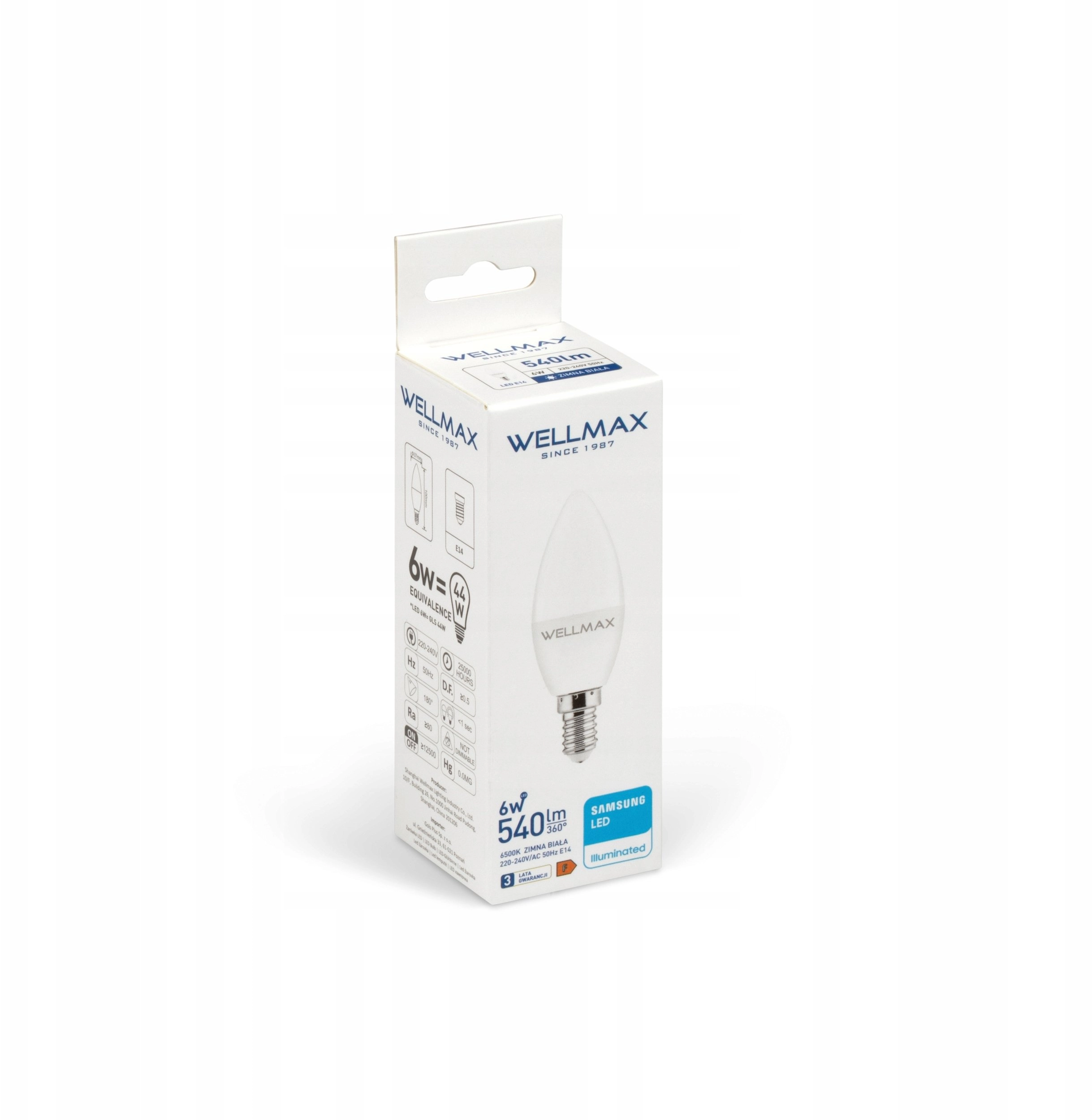 LED bulb 6W E14 Candle 540lm