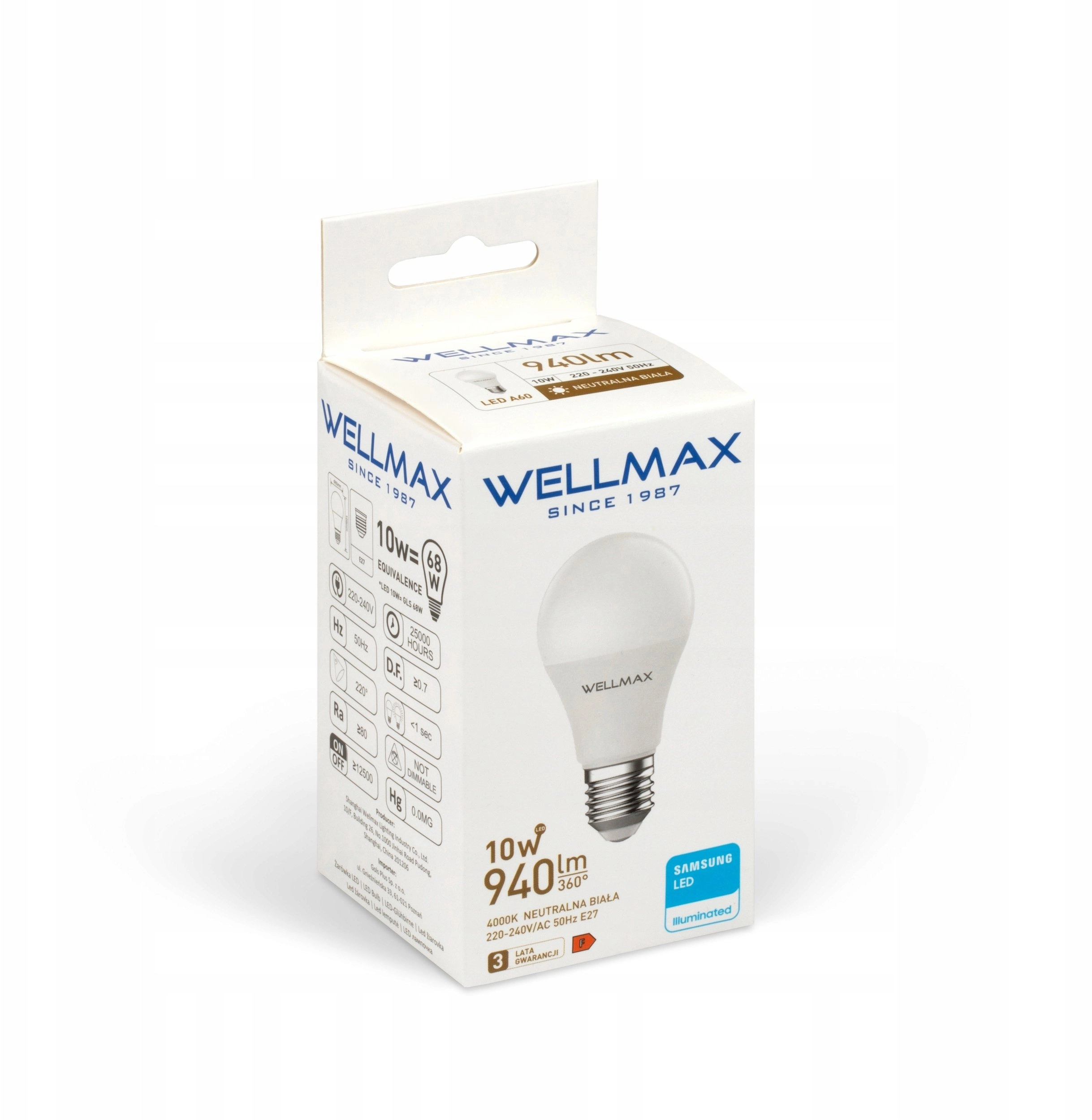 Wellmax LED Bulb 10W E27 940lm