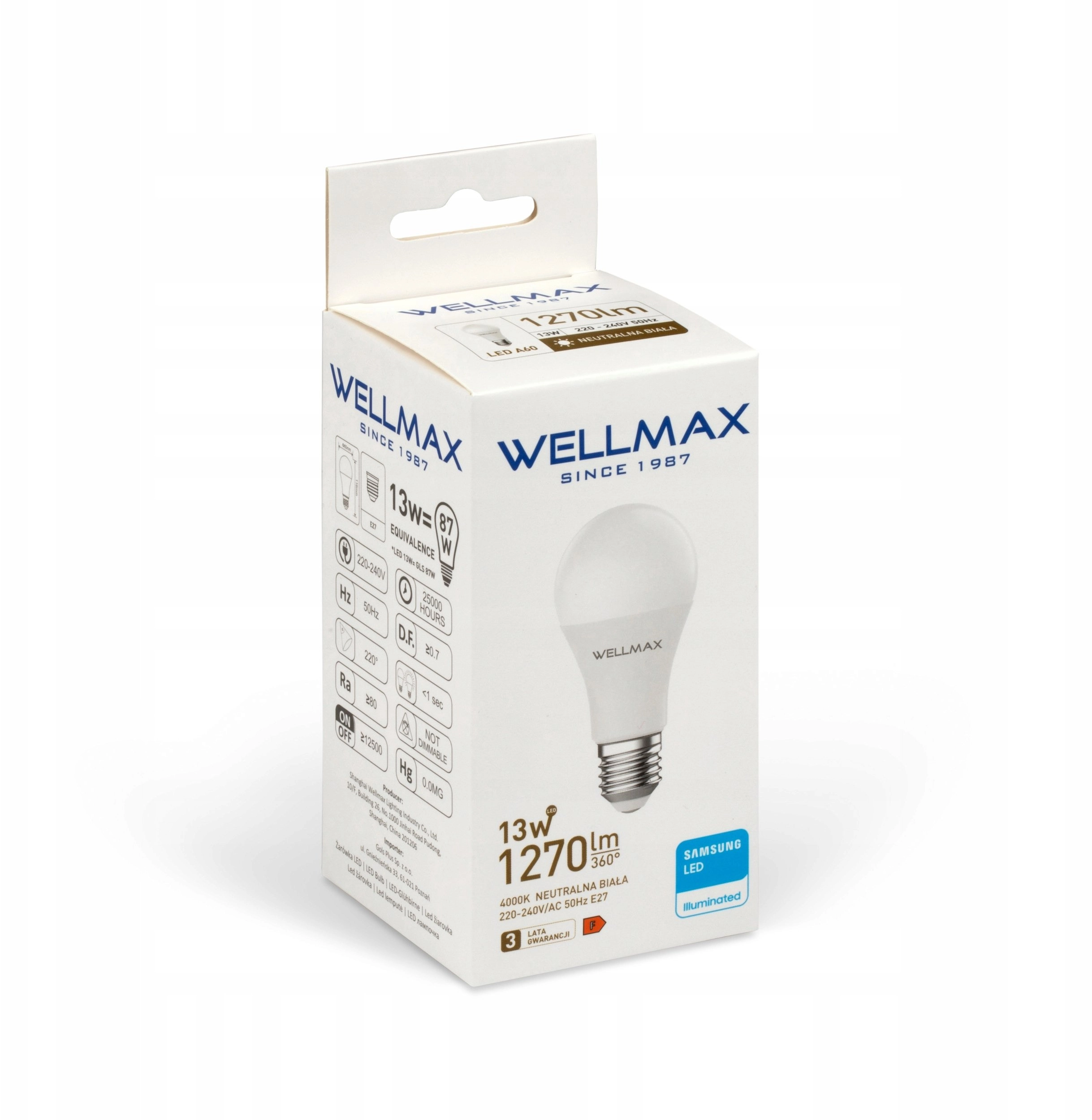 Wellmax LED Bulb 13W E27 1270lm
