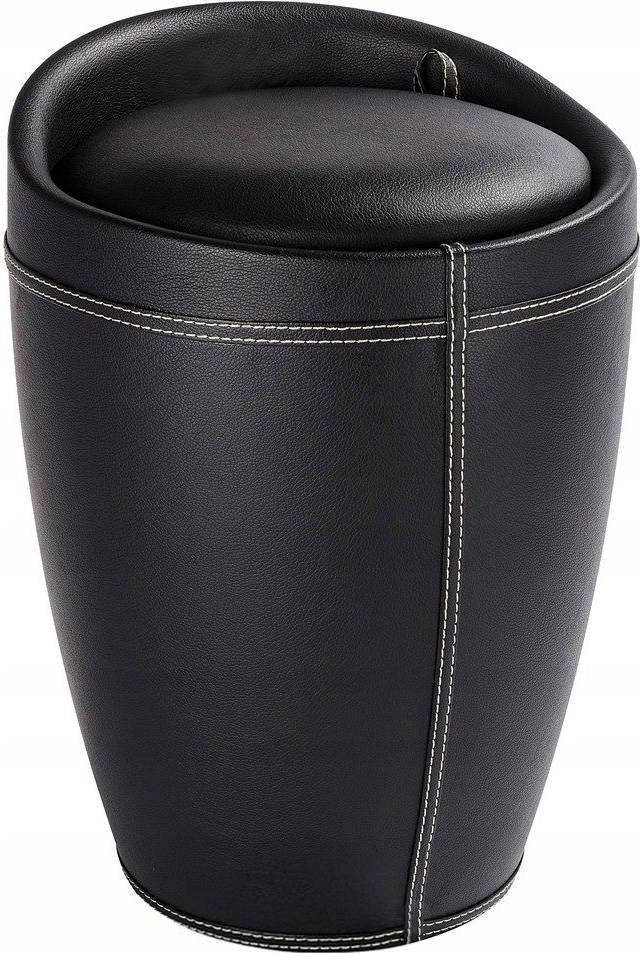 Wenko laundry basket Leather pouffe CANDY