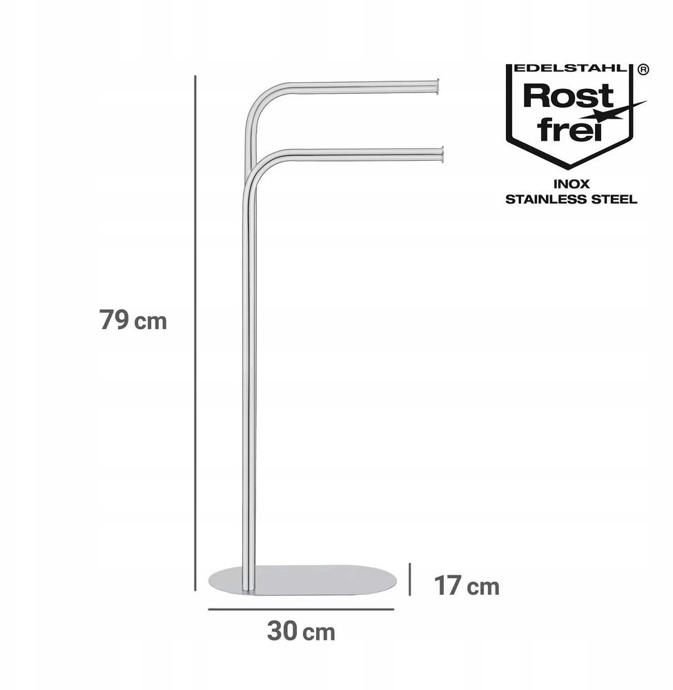 Slender Metal towel rack LEVANTE  ext