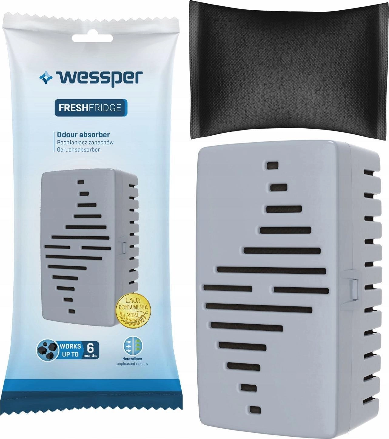 Wessper POCHŁANIACZ ZAPACHÓW do LODÓWEK FRESHFRIDGE+WKŁAD