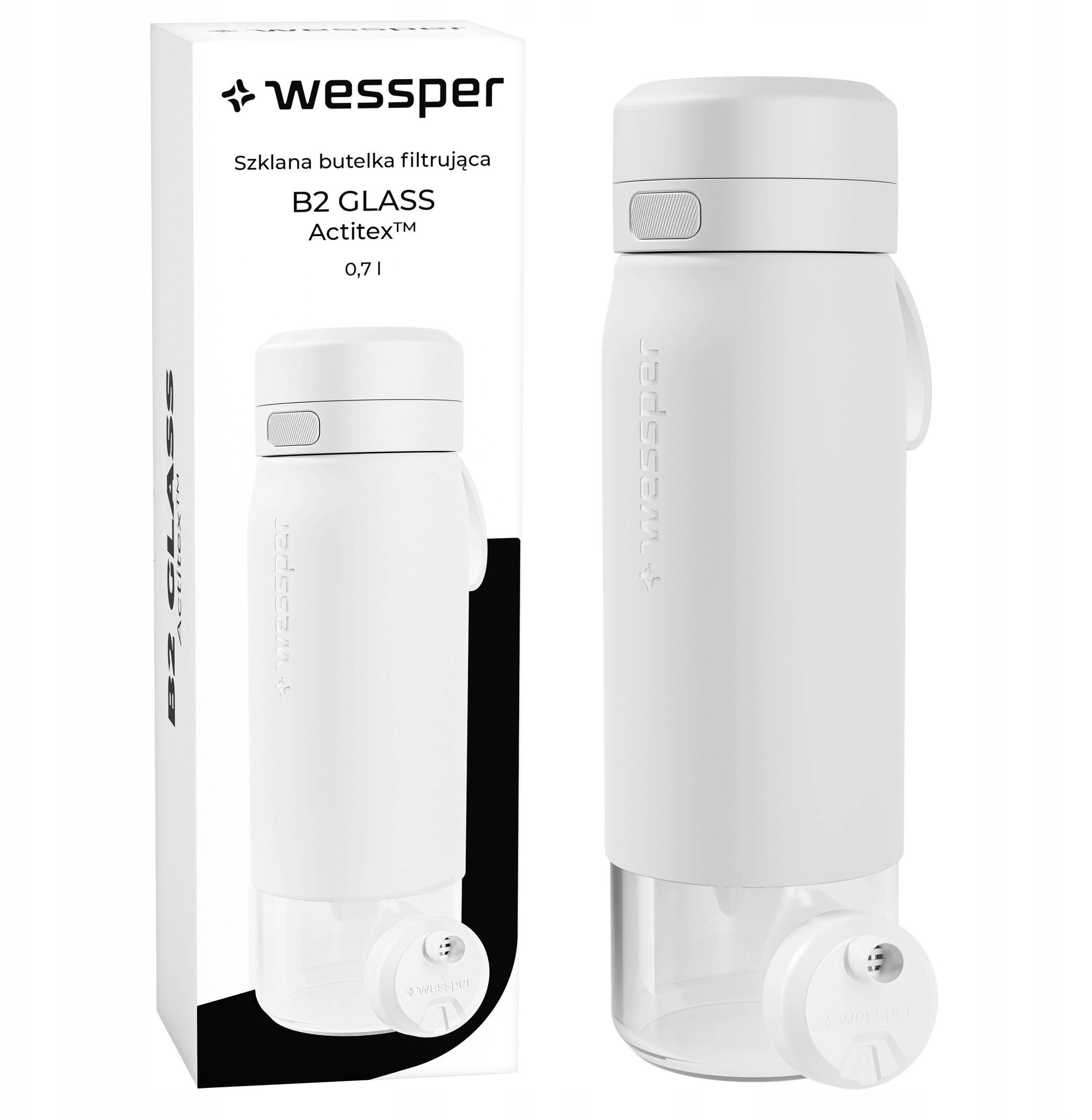 Wessper B2 GLASS Actitex™ filter bottle