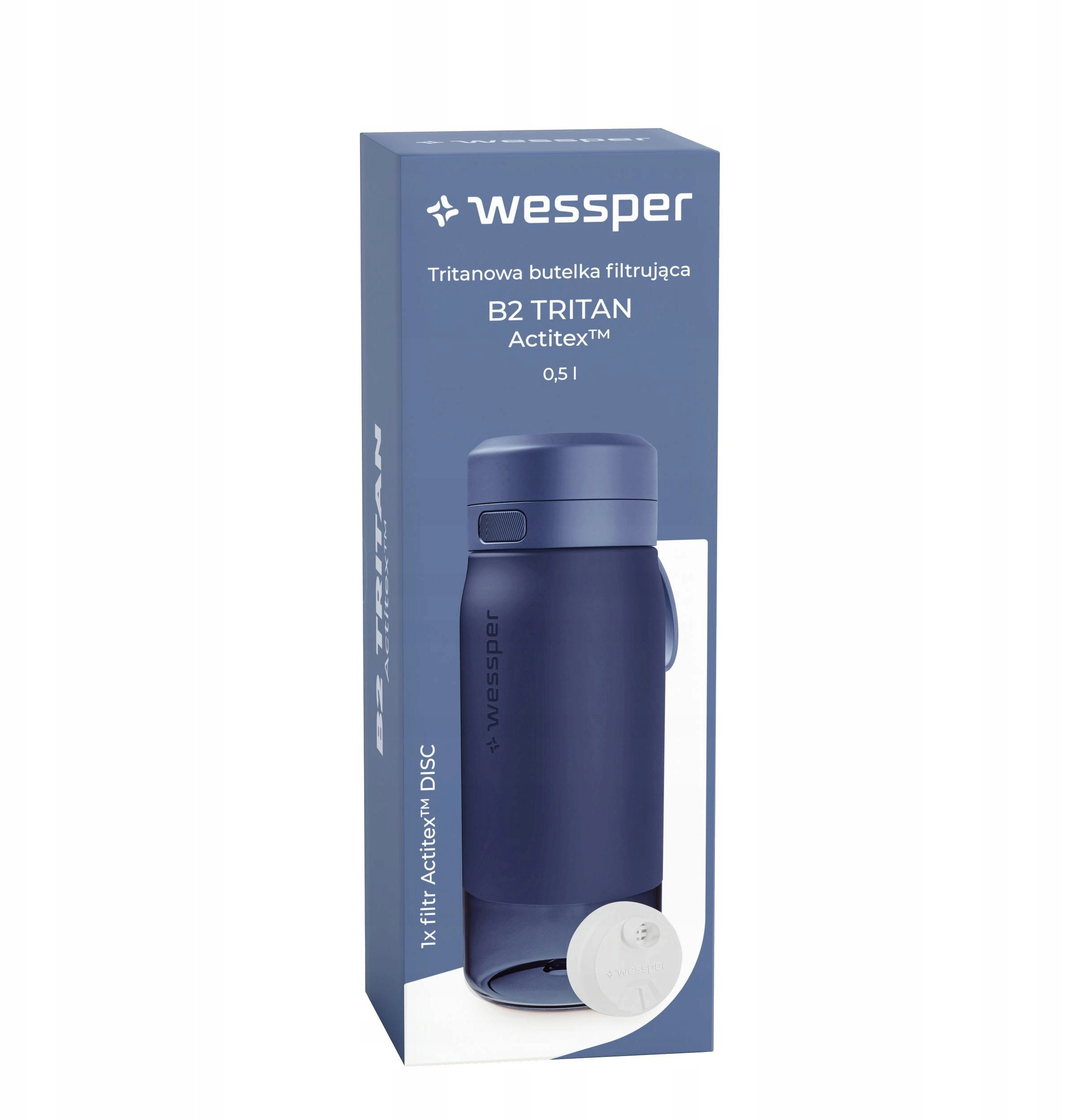 Wessper B2 TRITAN Actitex™ filter bottle
