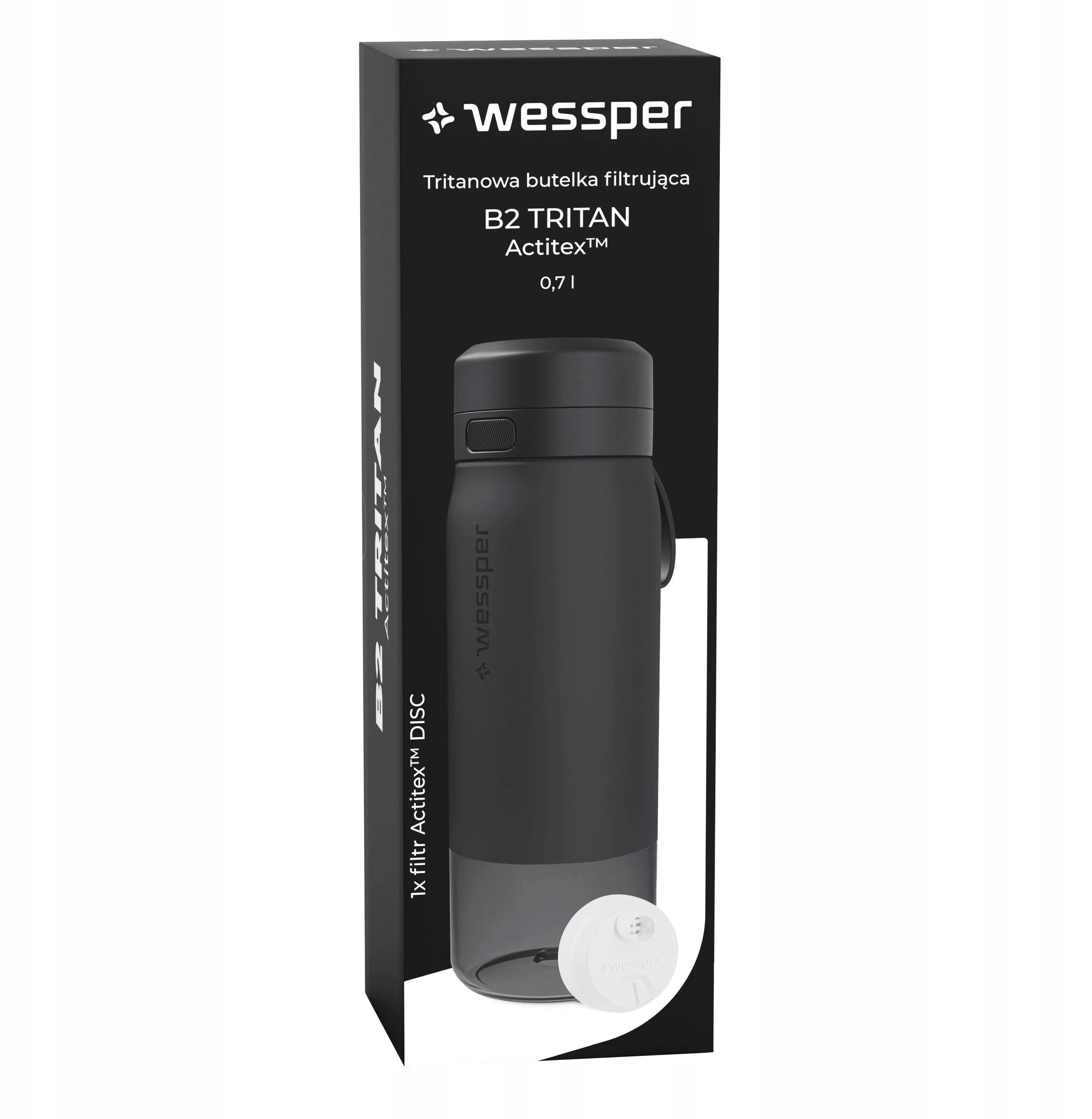Wessper B2 TRITAN Actitex™ filter bottle