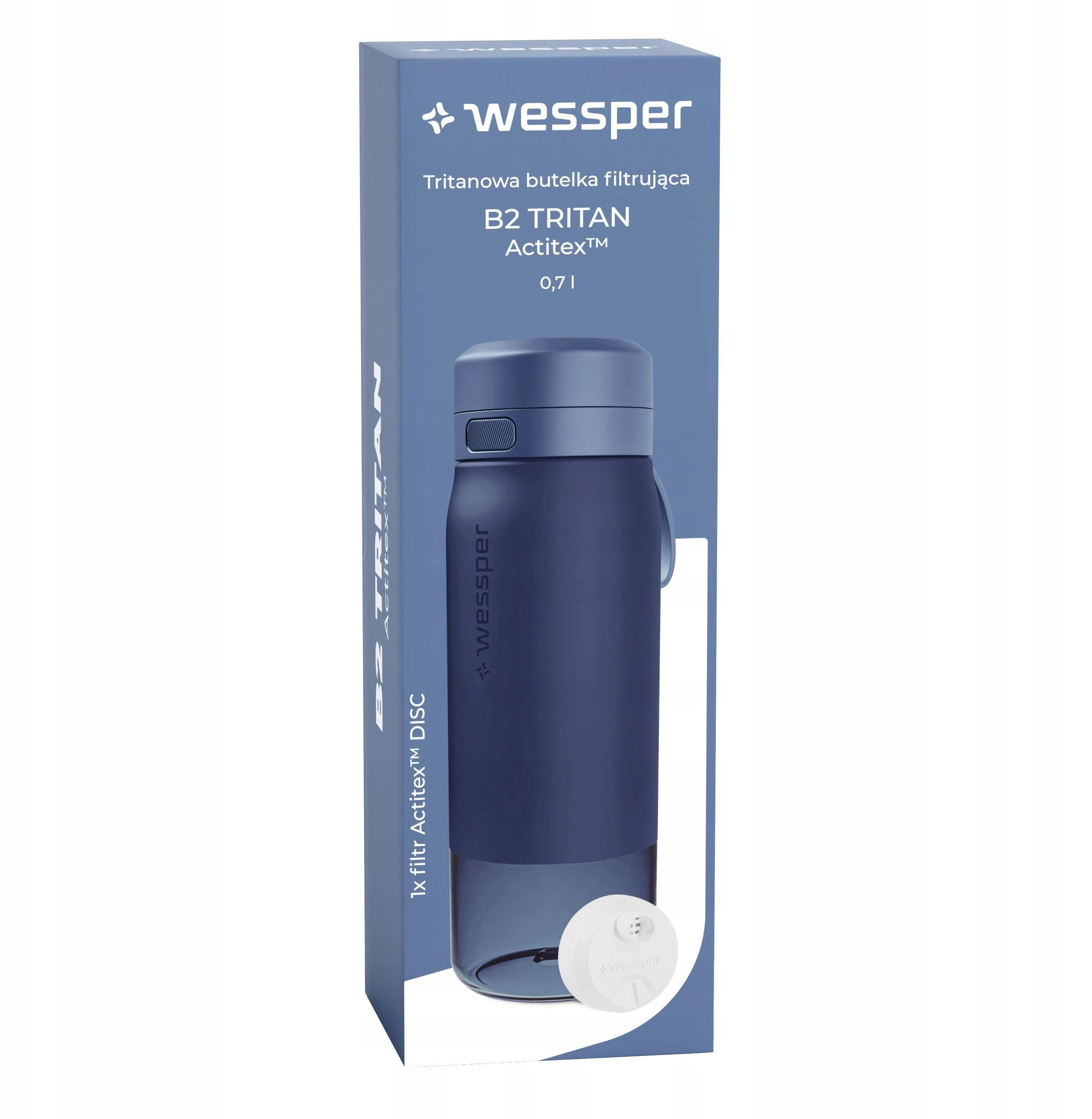 Wessper B2 TRITAN Actitex™ filter bottle