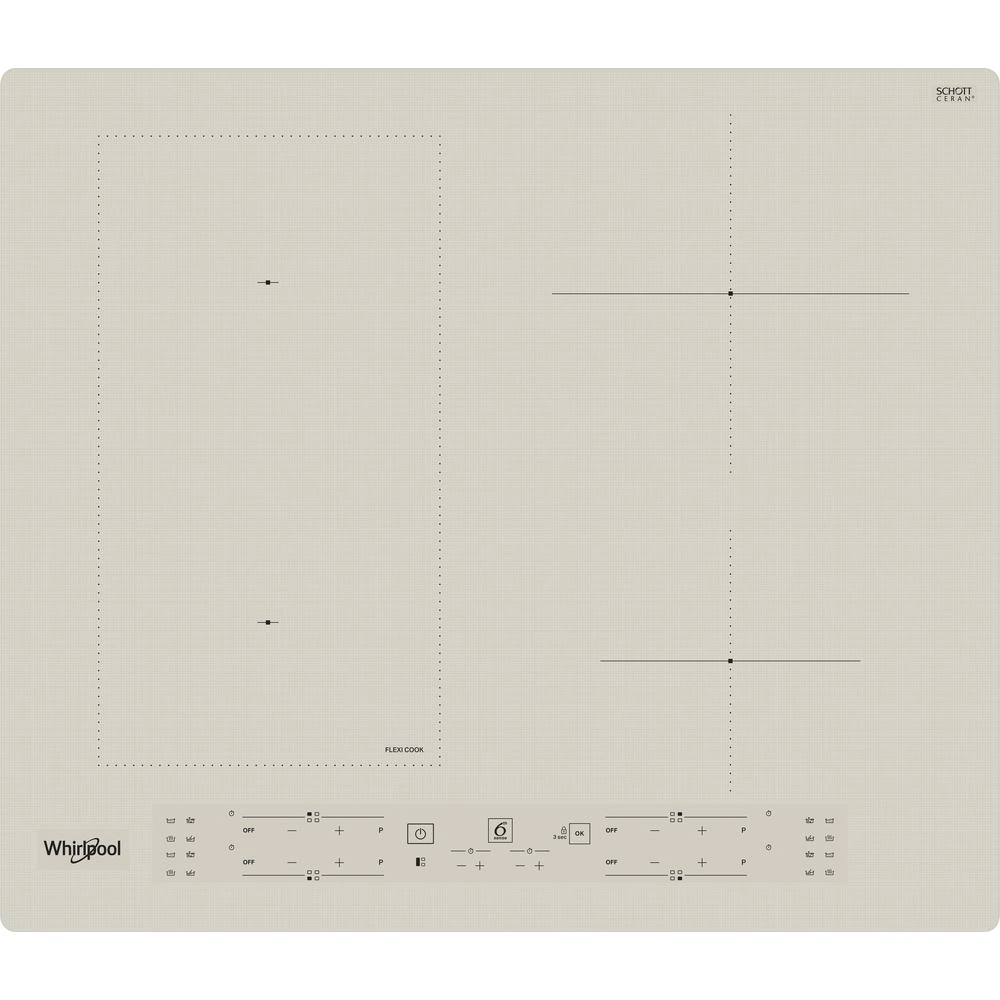 Whirlpool WLB6860NE/S Silver Built-in Zone induction