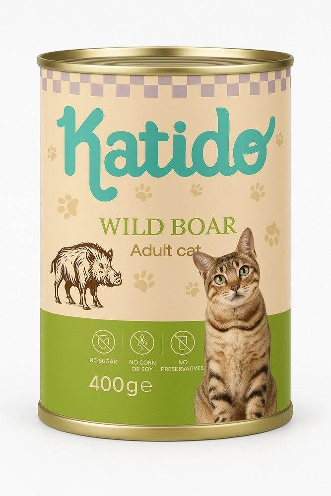 KATIDO Wild boar - wet cat