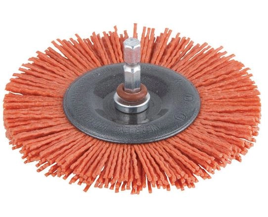 WOLFCRAFT NYLON BRUSH 75mm DISC SHANK