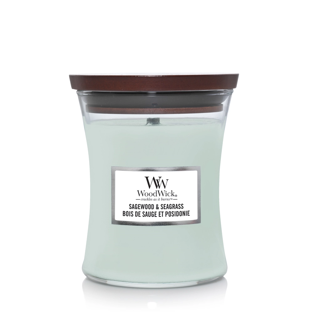 WoodWick Sagewood  Seagrass Medium Jar wax