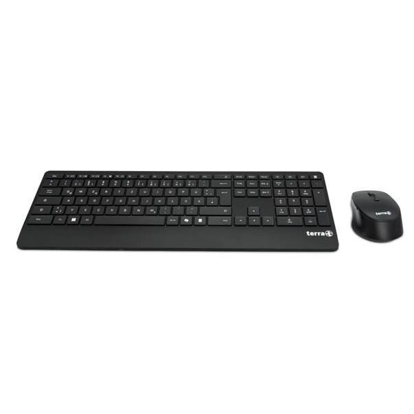 TERRA Desktop 4000 Wireless AES [DE] USB melna Copilot tastatūra+pele, QWERTZ, 105 taustiņi,