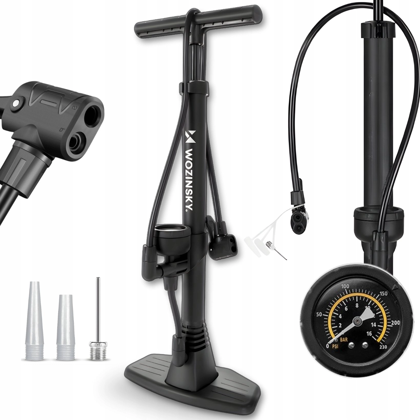 Wozinsky WPR-02 floor bicycle pump -