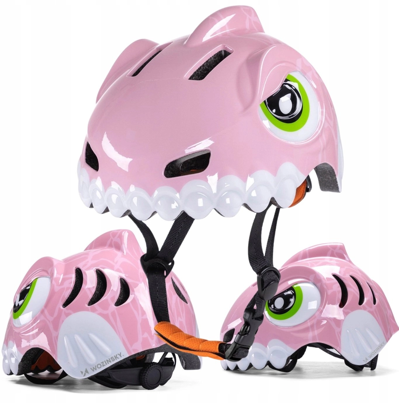 Kask rowerowy dziecięcy Wozinsky motyw dinozaur