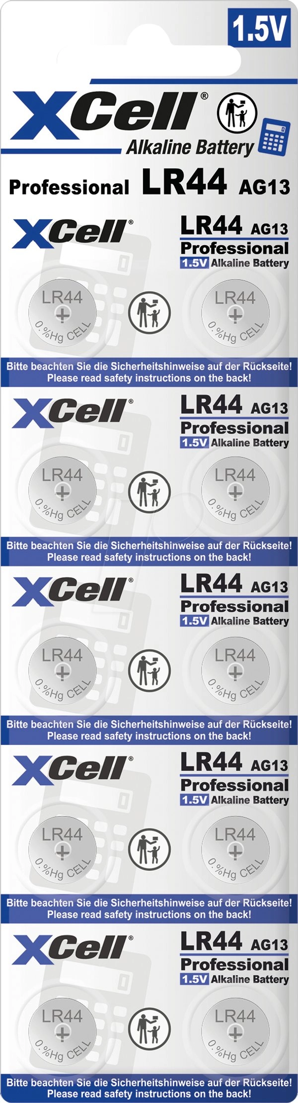 XCell Batterie Knopfzelle LR44 145mAh Alkaline